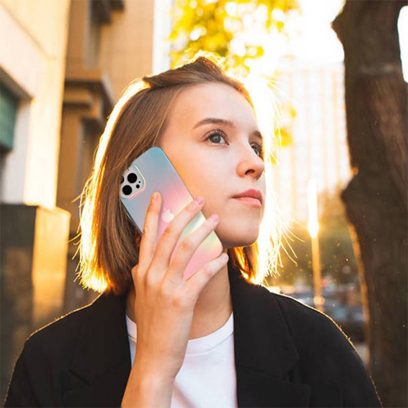 Suitable For iPhone13 Laser Gradient Colorful Aurora Frosted Phone Case