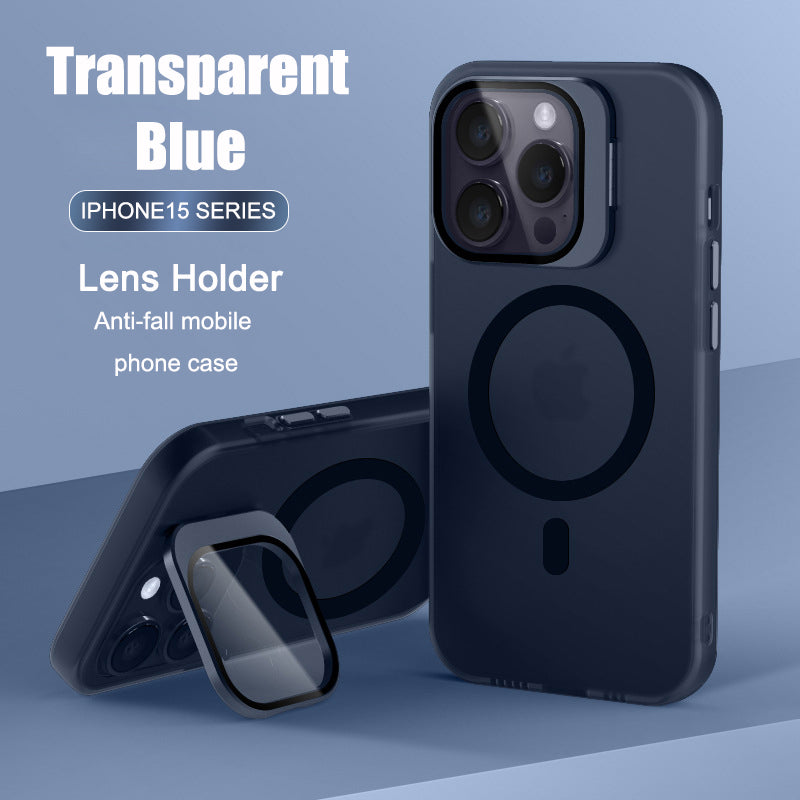 Suitable For iPhone 15 Series Anti-fall Protective Cover, Soft-touch Goggle Holder, Magnetic Phone Case