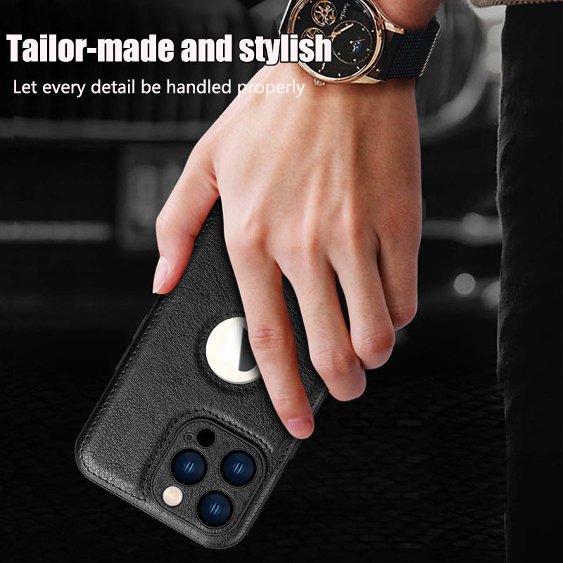High-End Simple Business Leather Mobile Phone Case Male IPhone14 Series