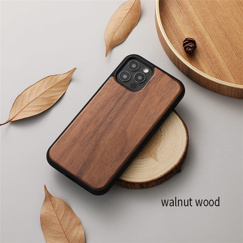 Suitable For iPhone13 Solid Wood Anti-Fall Mobile Phone Case