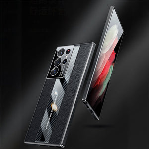 For Samsung S Series Supercar Leather Phone Case