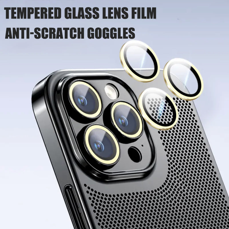 Electroplated heat dissipation mesh phone case suitable for iPhone series