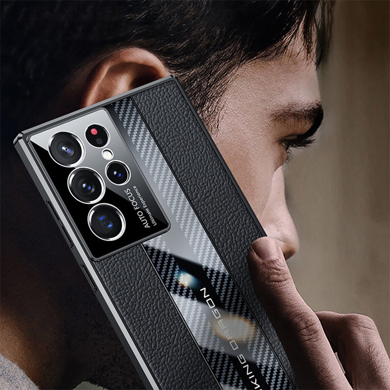 For Samsung S Series Supercar Leather Phone Case