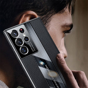 For Samsung S Series Supercar Leather Phone Case