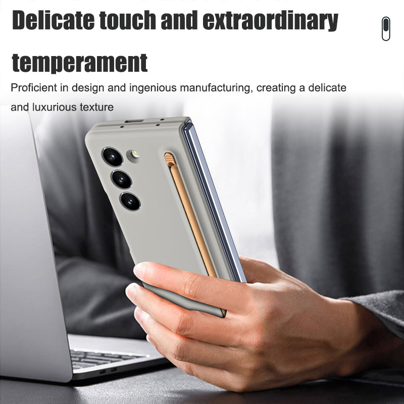 Suitable For Samsung Z Fold5/4/3 Mobile Phone Case With Stylus Business Shell Film All-inclusive Protective Cover