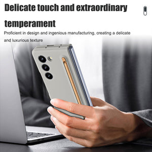 Suitable For Samsung Z Fold5/4/3 Mobile Phone Case With Stylus Business Shell Film All-inclusive Protective Cover