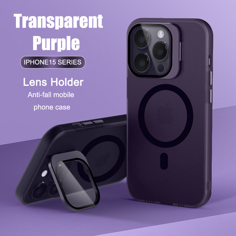 Suitable For iPhone 15 Series Anti-fall Protective Cover, Soft-touch Goggle Holder, Magnetic Phone Case
