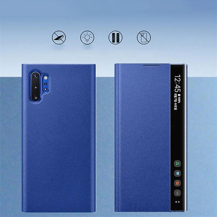 For Samsung Galaxy S25 Series Smart View Flip Leather Case