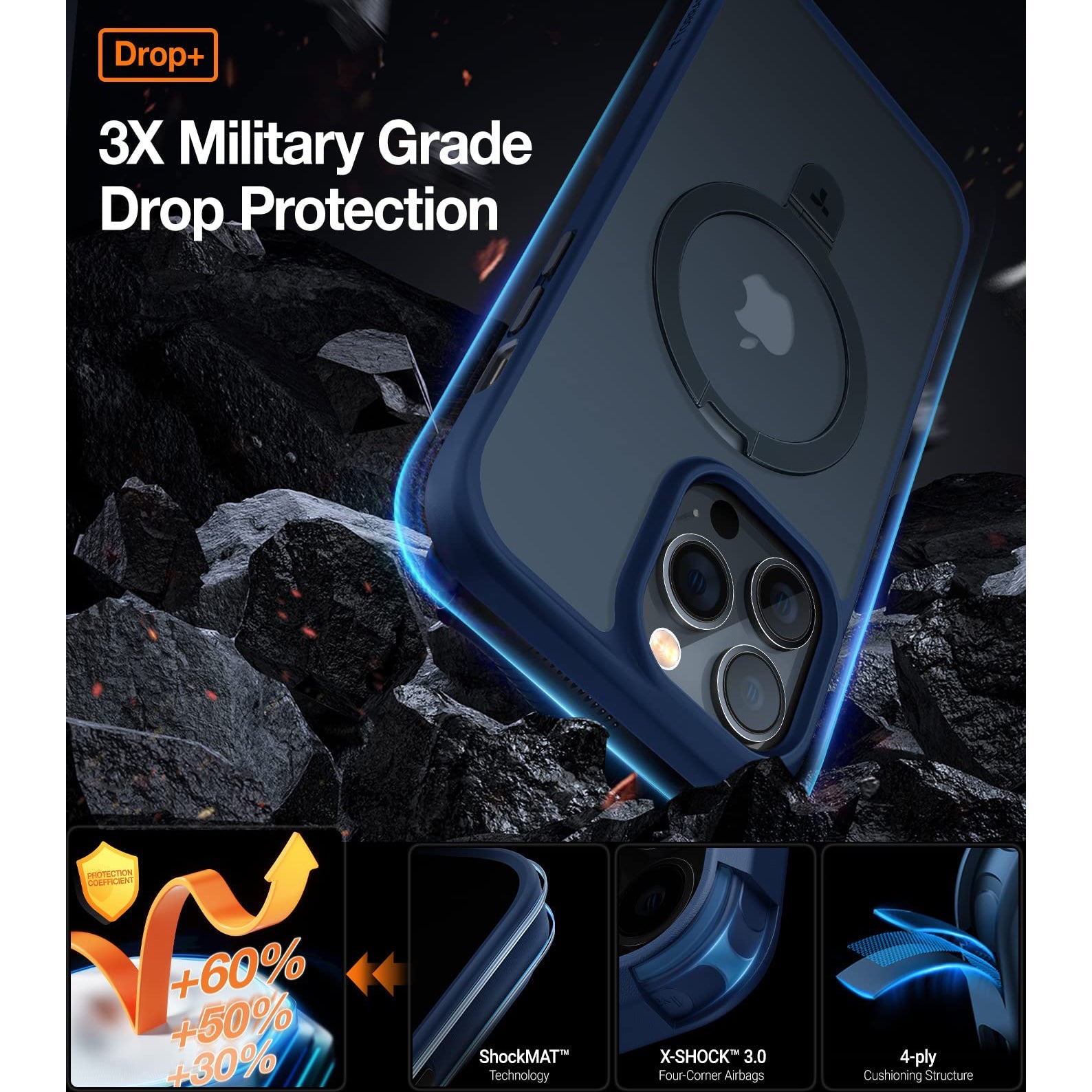 Suitable For iPhone 16 Series Invisible Bracket Skin Friendly Magnetic Phone Shell