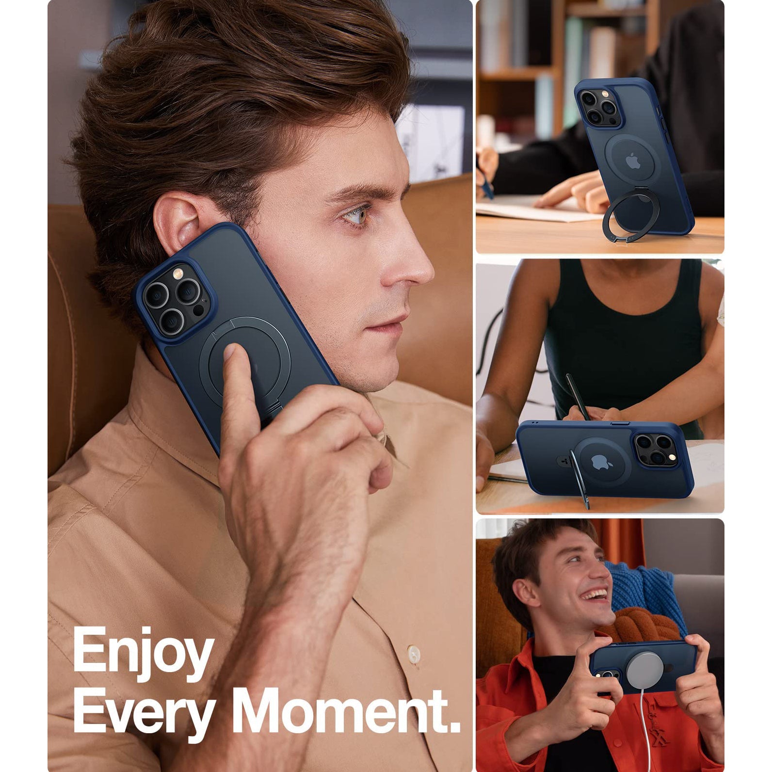 Suitable For iPhone 16 Series Invisible Bracket Skin Friendly Magnetic Phone Shell
