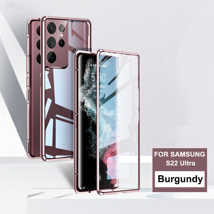 Magnetic Double Sided Tempered Glass Phone Case for Samsung S24/25 Ultra