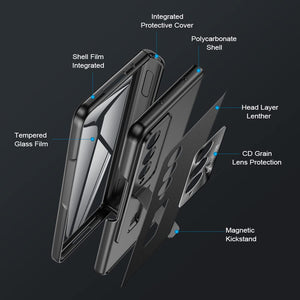 For Samsung ZFold4/W23 Leather Ultra-thin  Bracket Phone Case