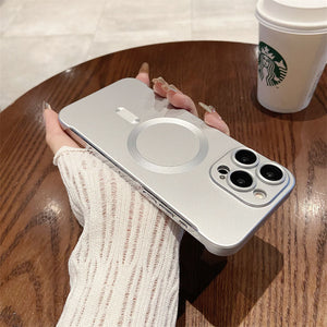 Lens Film All-inclusive Frameless Magnetic Phone Case For iPhone 14/15 Series