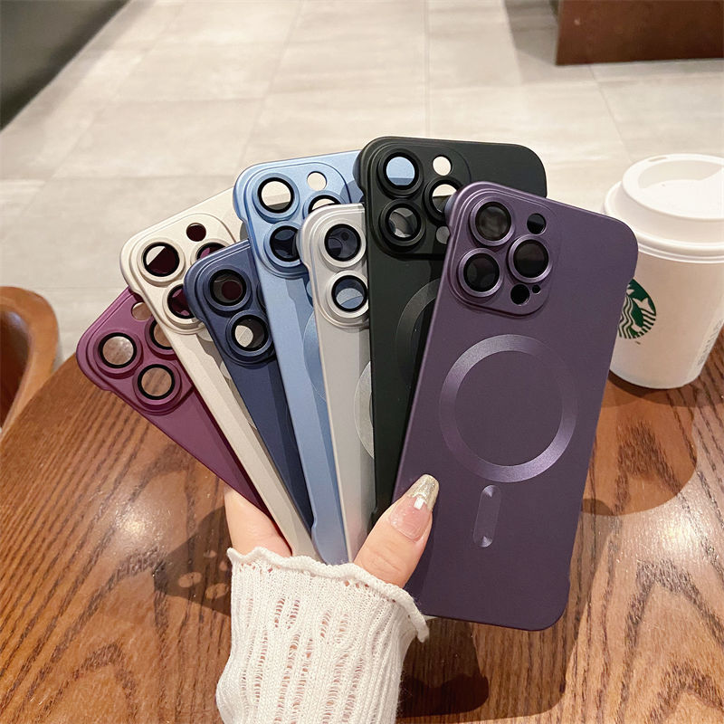 Lens Film All-inclusive Frameless Magnetic Phone Case For iPhone 14/15 Series