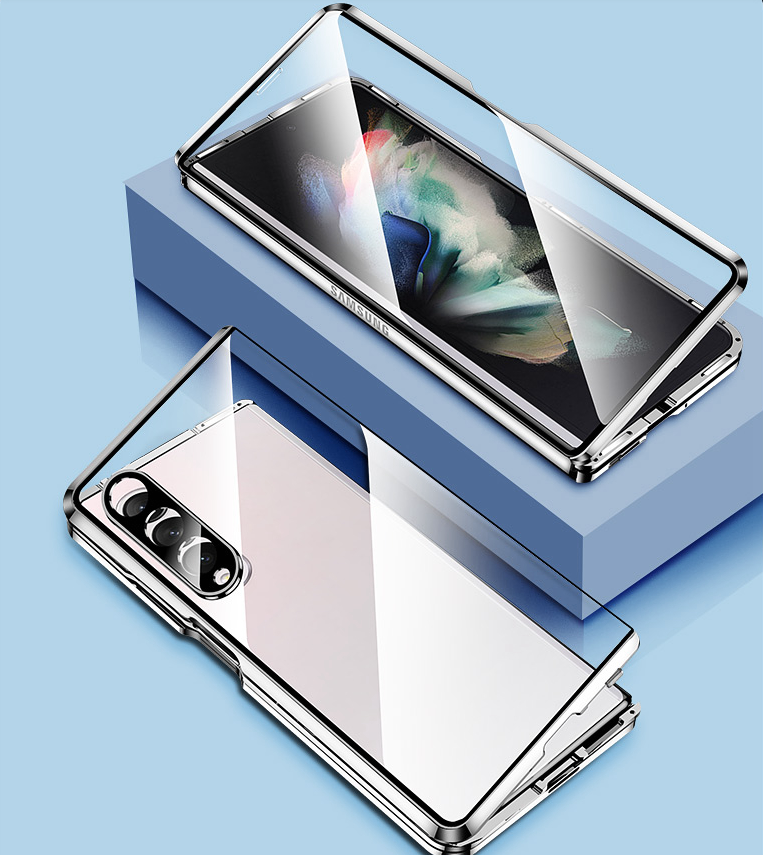 Double Sided Tempered Transparent Glass Phone Case for Samsung Z Fold 5/6