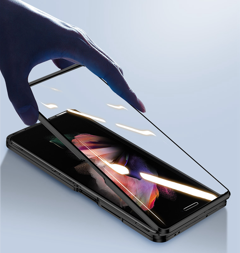 Double Sided Tempered Transparent Glass Phone Case for Samsung Z Fold 5/6