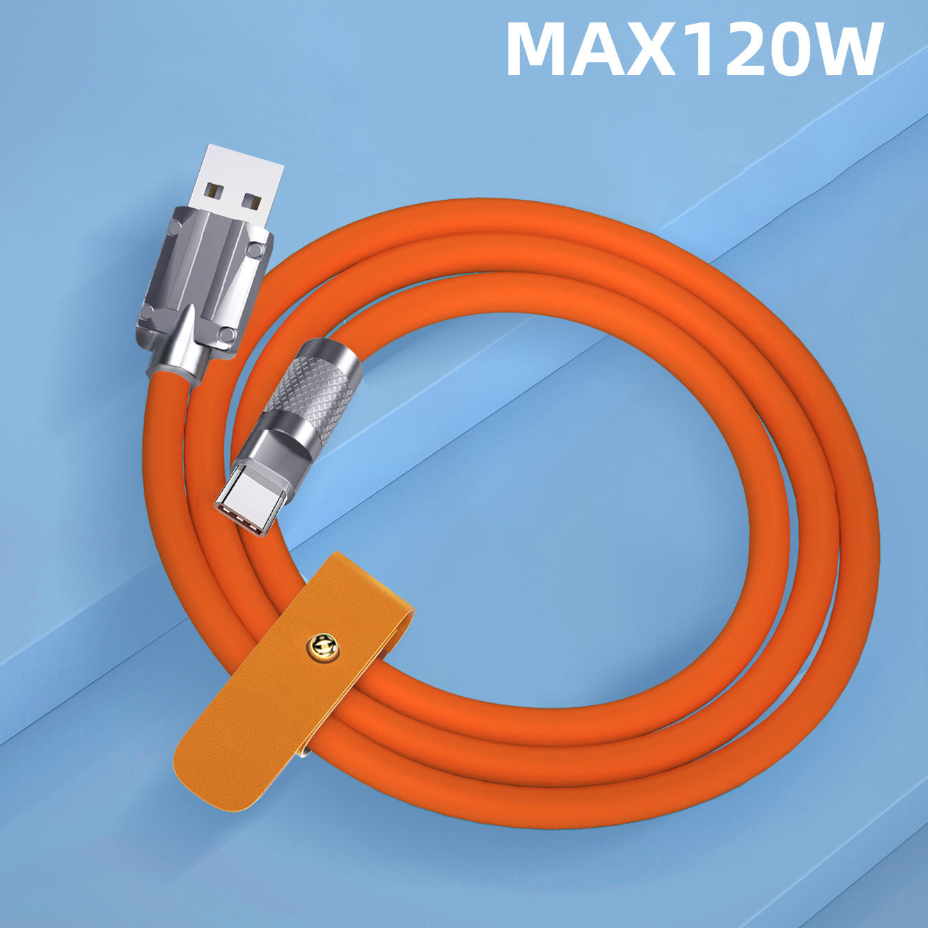 Metal Shell Liquid Soft Rubber Data Cable, PD120W Fast Charging Cable