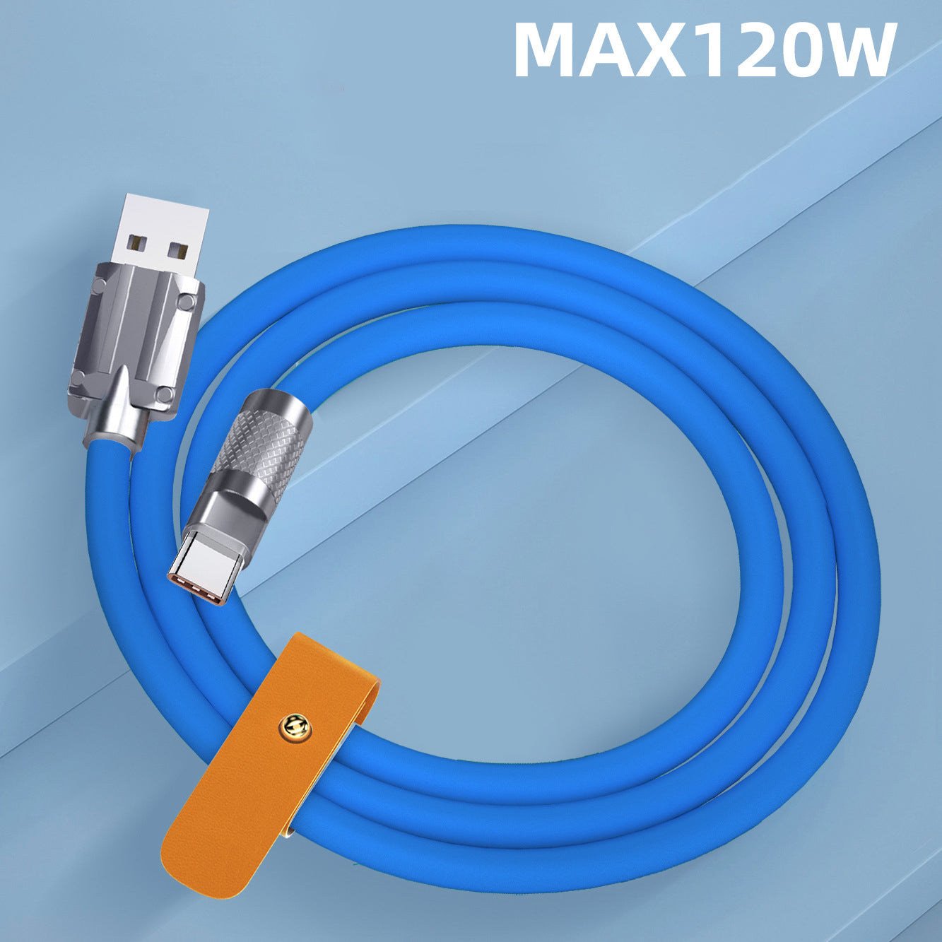 Metal Shell Liquid Soft Rubber Data Cable, PD120W Fast Charging Cable