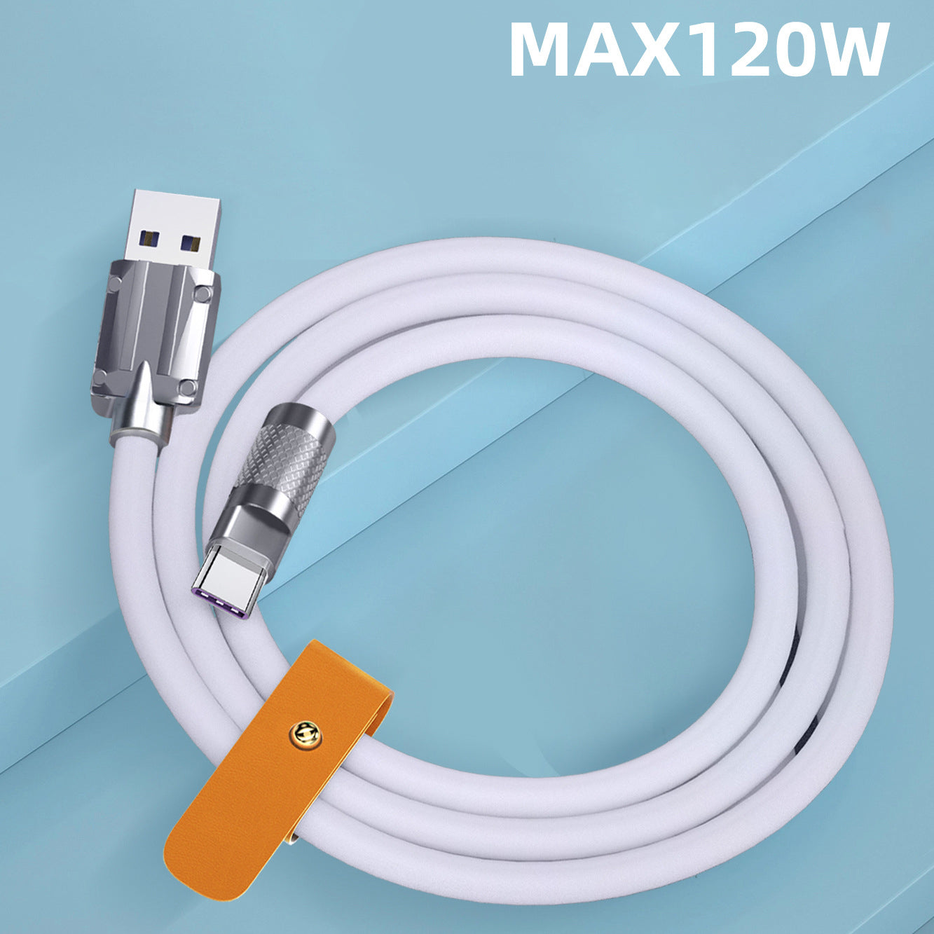Metal Shell Liquid Soft Rubber Data Cable, PD120W Fast Charging Cable