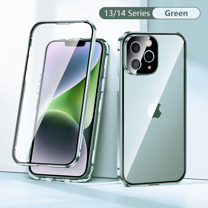 Anti-Peeping and HD Magnetic Double Sided Tempered Glass Case for iPhone 15 Series