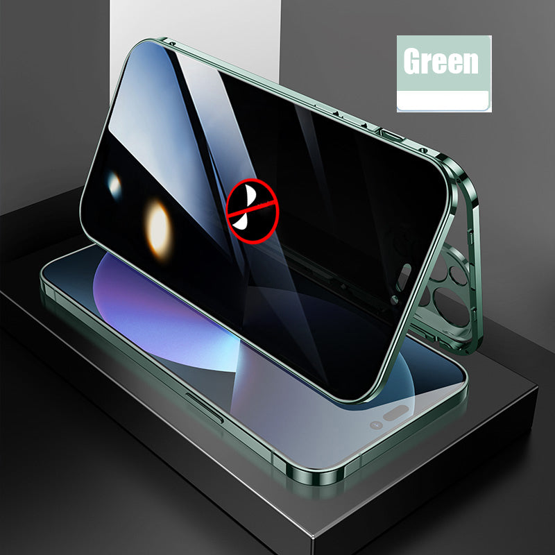 Anti-Peeping and HD Magnetic Double Sided Tempered Glass Case for iPhone 15 Series