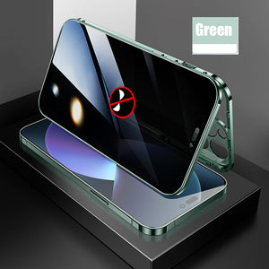 Anti-Peeping and HD Magnetic Double Sided Tempered Glass Case for iPhone 15 Series