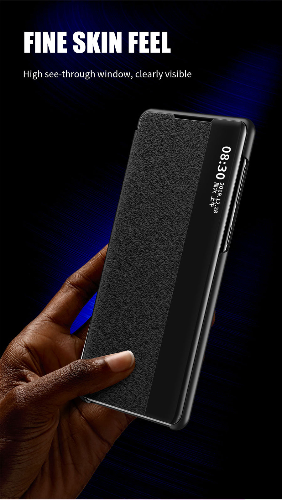 For Samsung Galaxy S25 Series Smart View Flip Leather Case