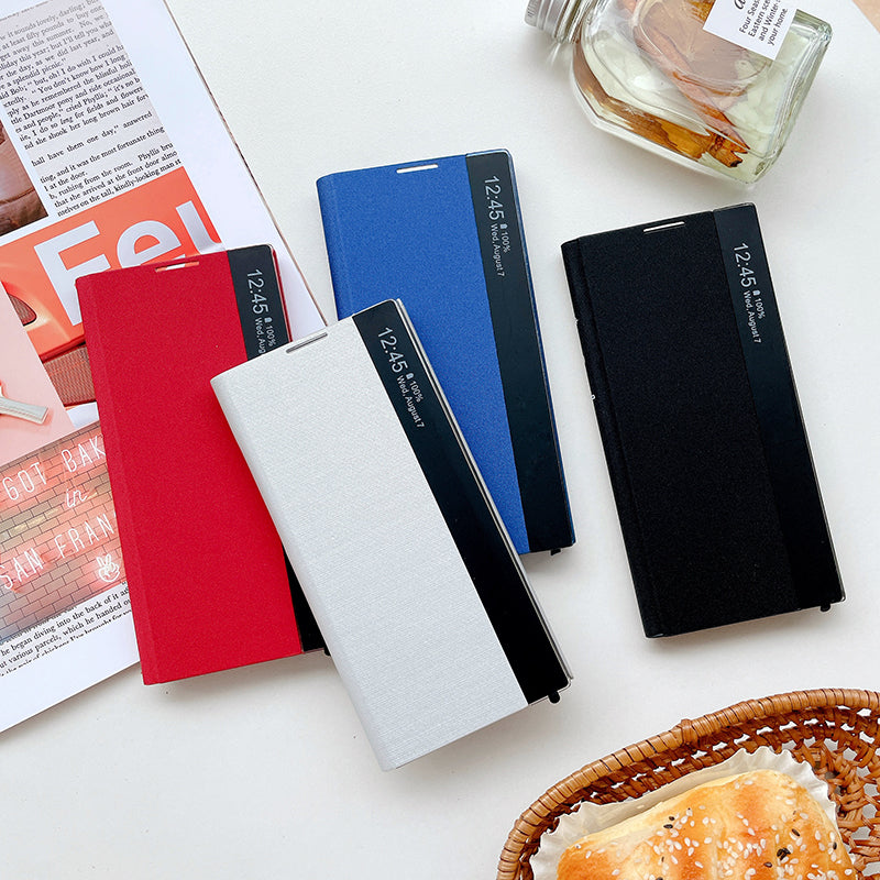 For Samsung Galaxy S25 Series Smart View Flip Leather Case