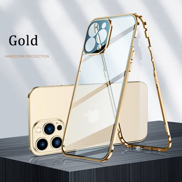 Magnetic Tempered Glass Double-Sided Phone Case For iPhone