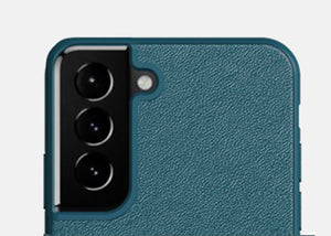 Samsung Metal Plain Leather Phone Case Lens Leather Protective Case