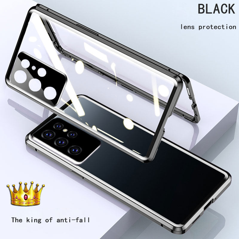 For Samsung Magnetic Tempered Glass Double-Sided Phone Case