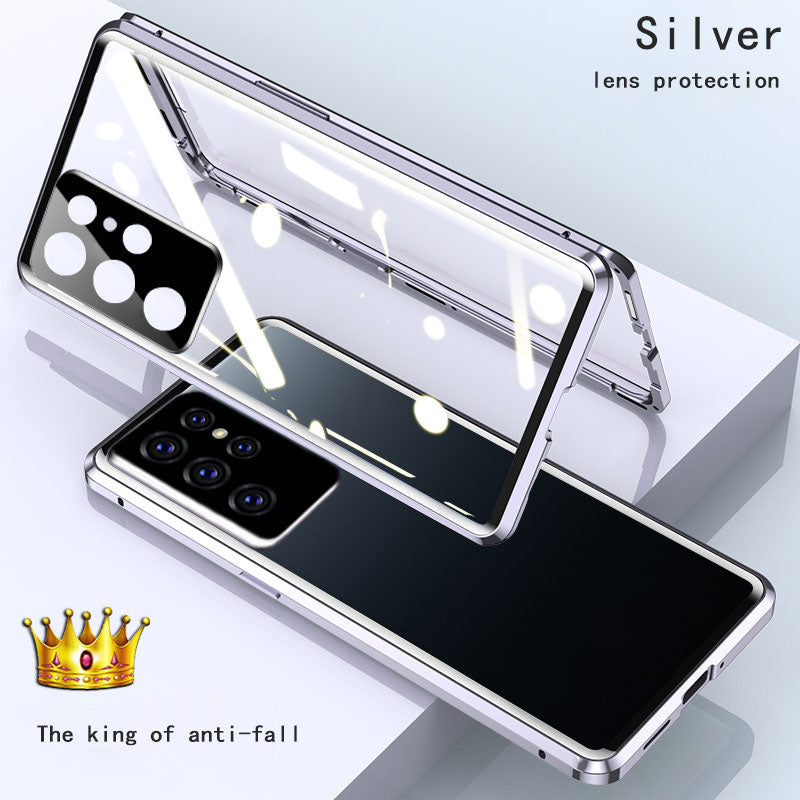 For Samsung Magnetic Tempered Glass Double-Sided Phone Case