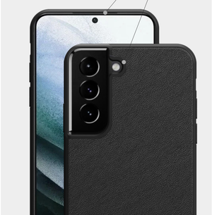 Samsung Metal Plain Leather Phone Case Lens Leather Protective Case
