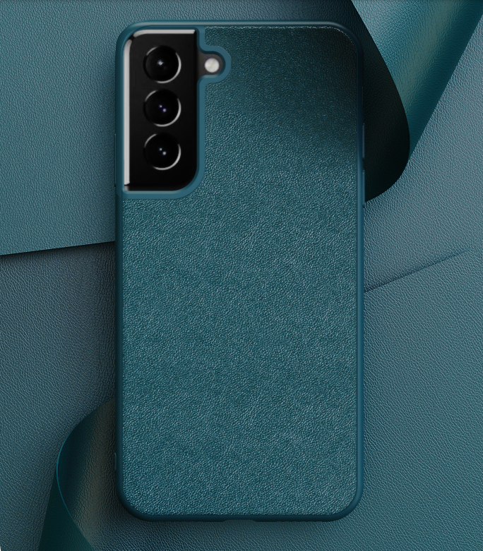 Samsung Metal Plain Leather Phone Case Lens Leather Protective Case