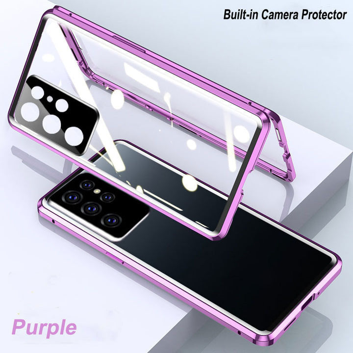 For Samsung Magnetic Tempered Glass Double-Sided Phone Case